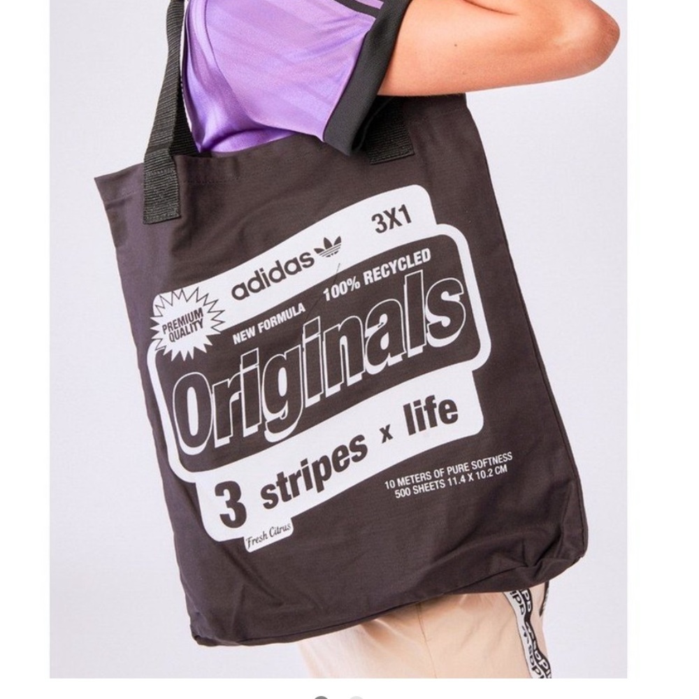 Adidas Bodega Shopper Bag Tote Cotton Black / White